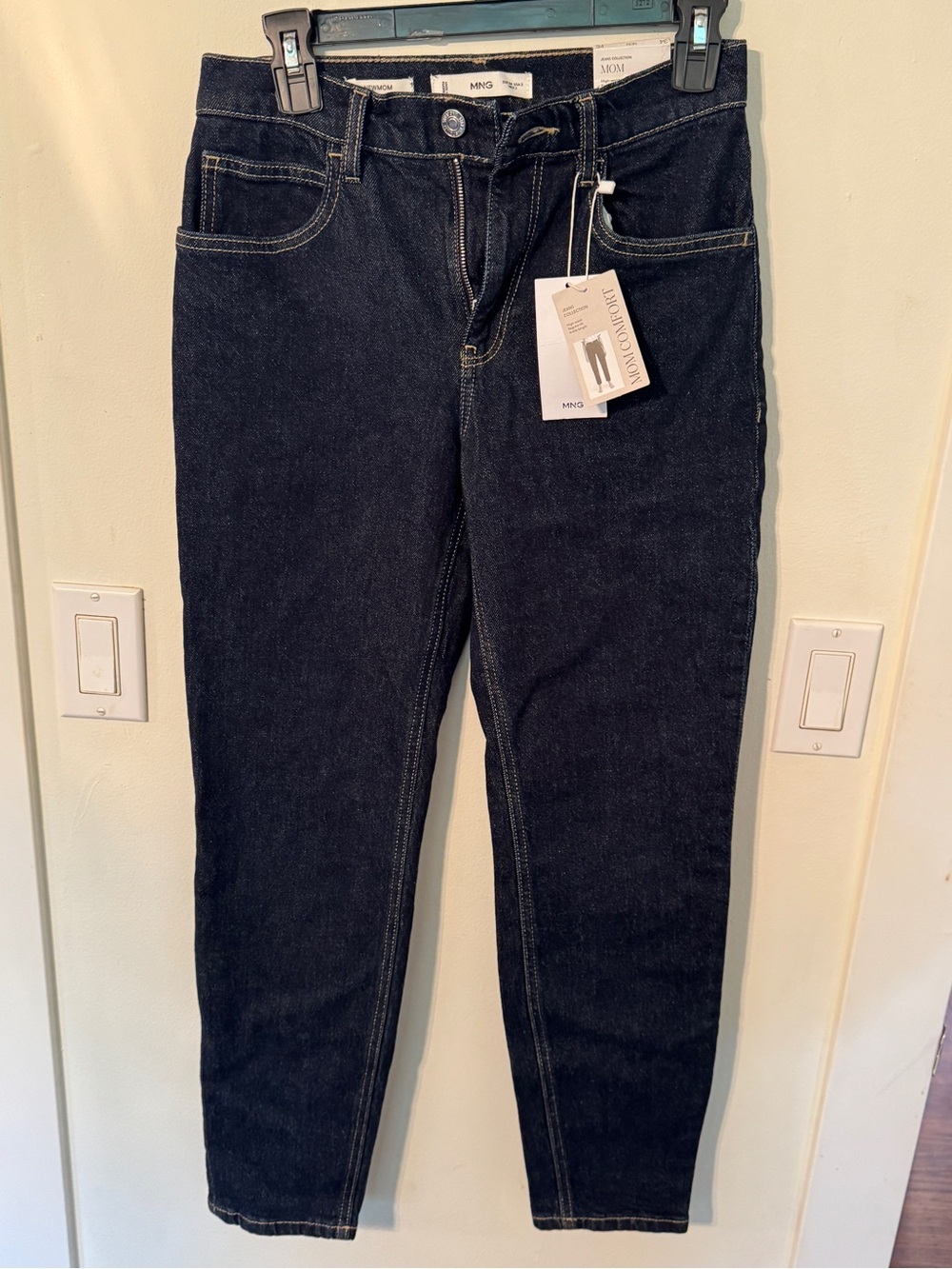 MNG Dark Black Skinny Jeans - High Rise Women's Fit